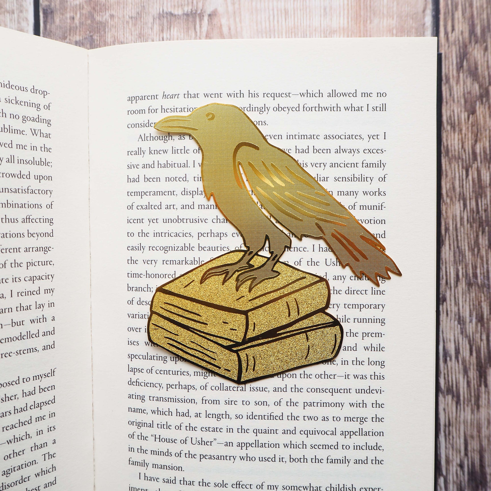 Raven Brass Bookmark