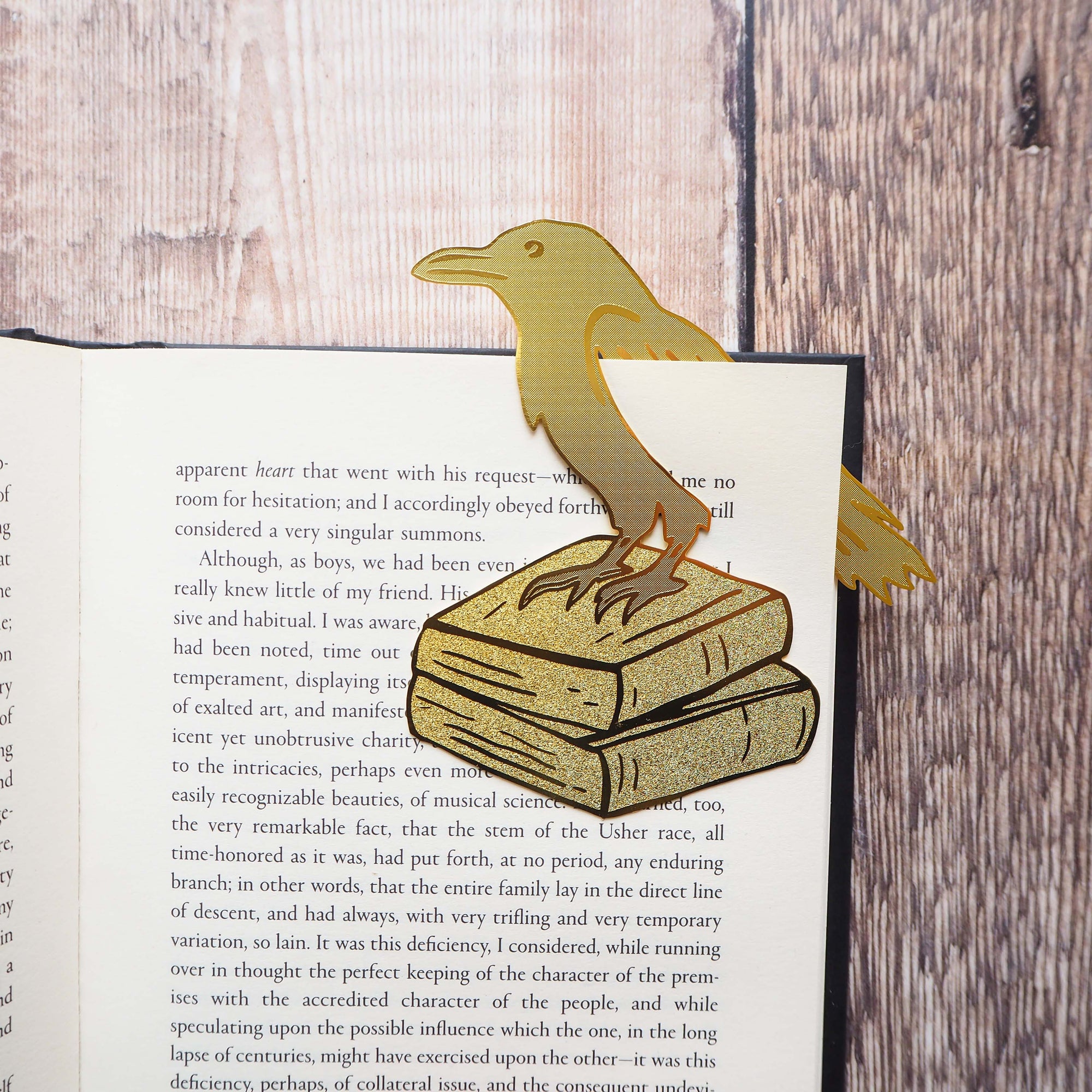 Raven Brass Bookmark